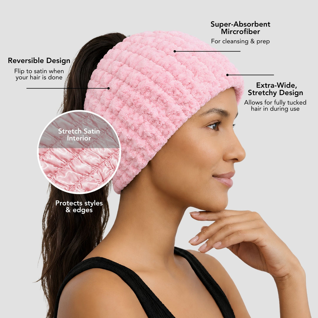 Hairbrella 2-in-1 Satin Spa Headband™