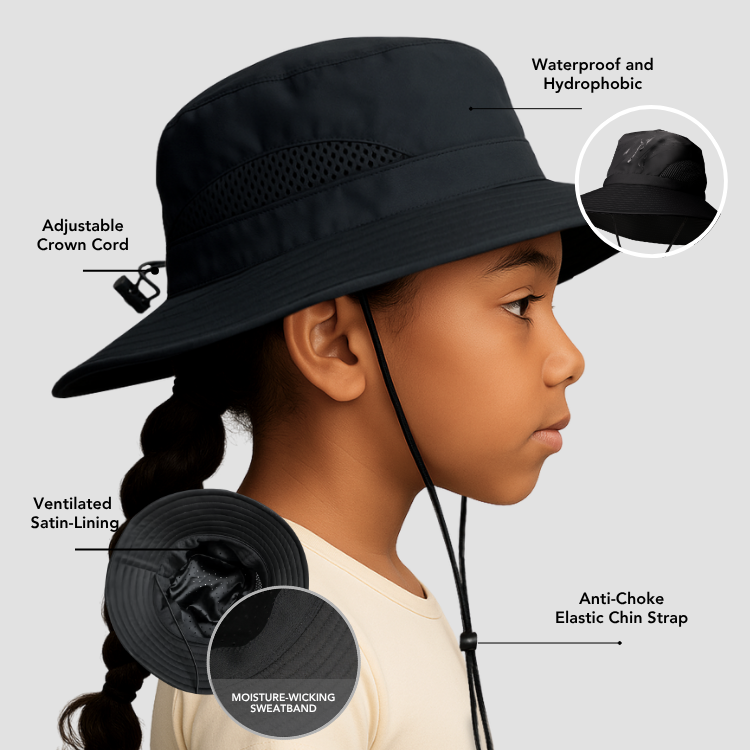 Satin-Lined, Waterproof Sun Hat Kids, Bundle (2)