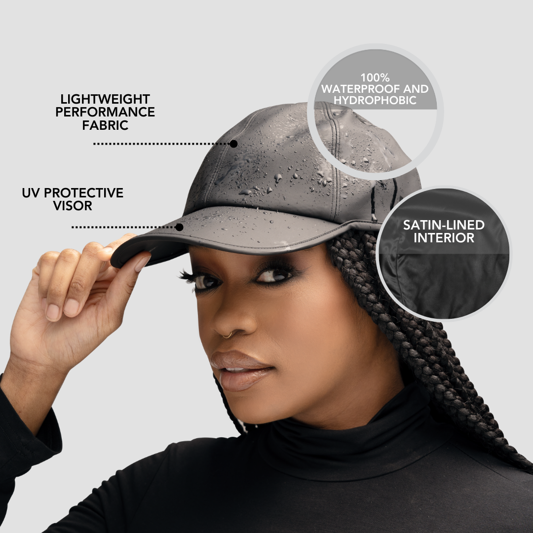 Hairbrella Satin-Lined, Waterproof Baseball Cap