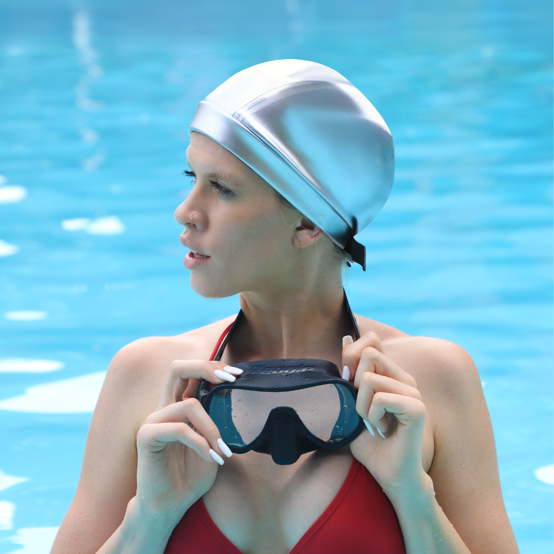 Hairbrella Satin-Lined Waterproof, Adjustable Swim Cap